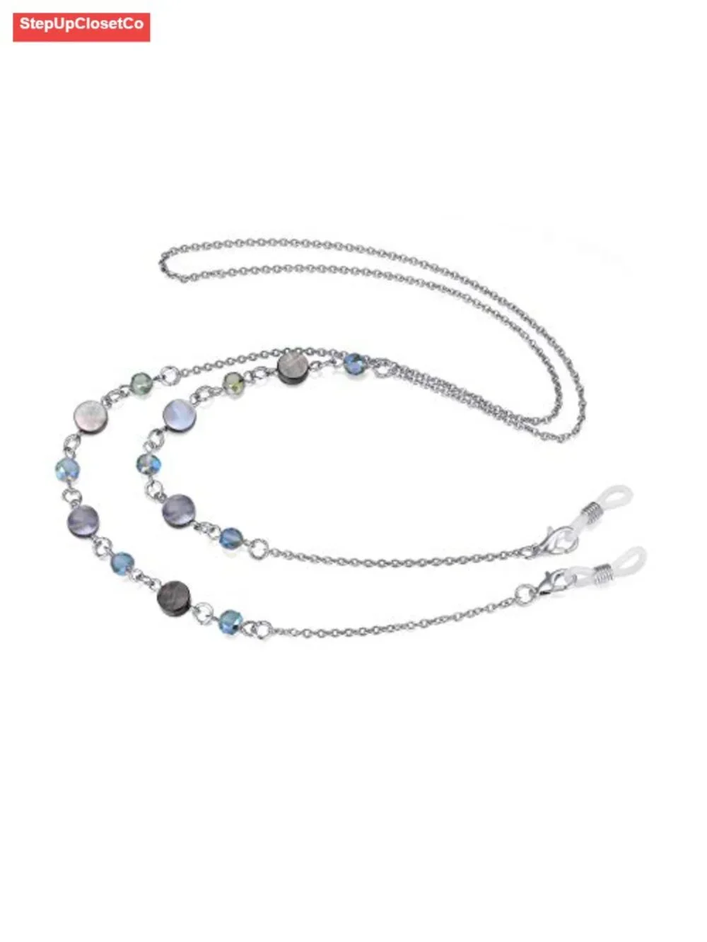 Eyeglass Chain Strap Holder Neck Lanyard for Women, Stainless Steel Beaded